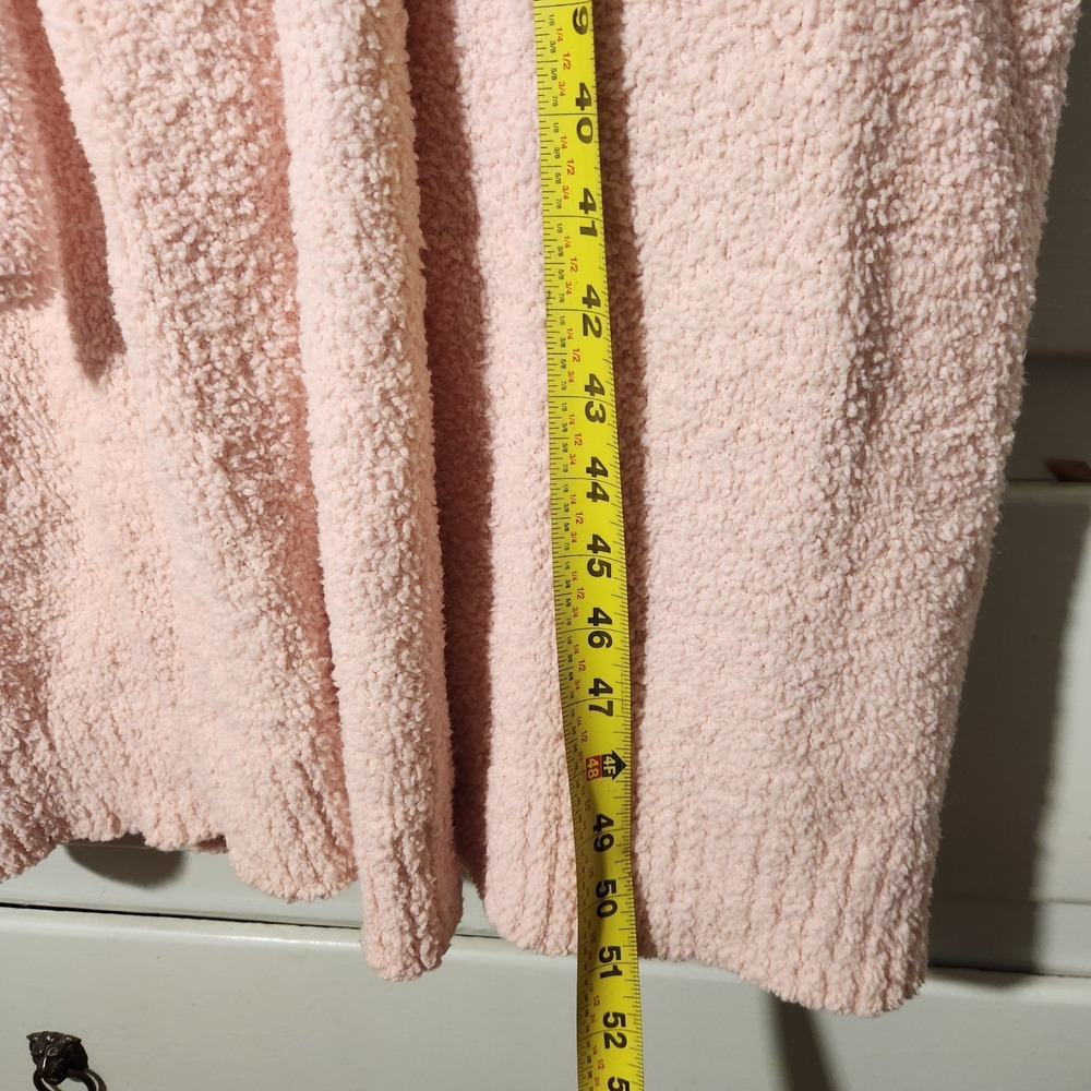 UGG Lenny Robe XS Pink Popcorn Knit Belted Pockets Long - Picture 7 of 7